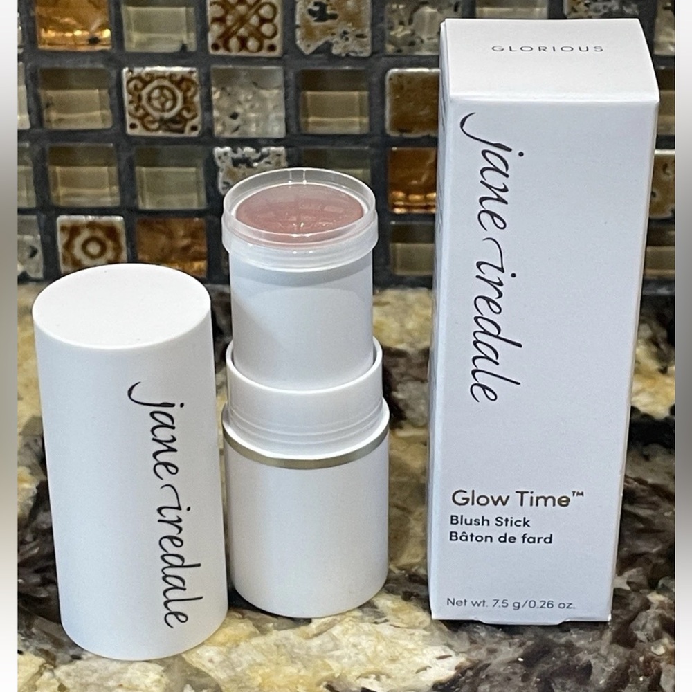 jane iredale Glow Time Blush Stick GLORIOUS 0.26oz NEW in BOX Full Size